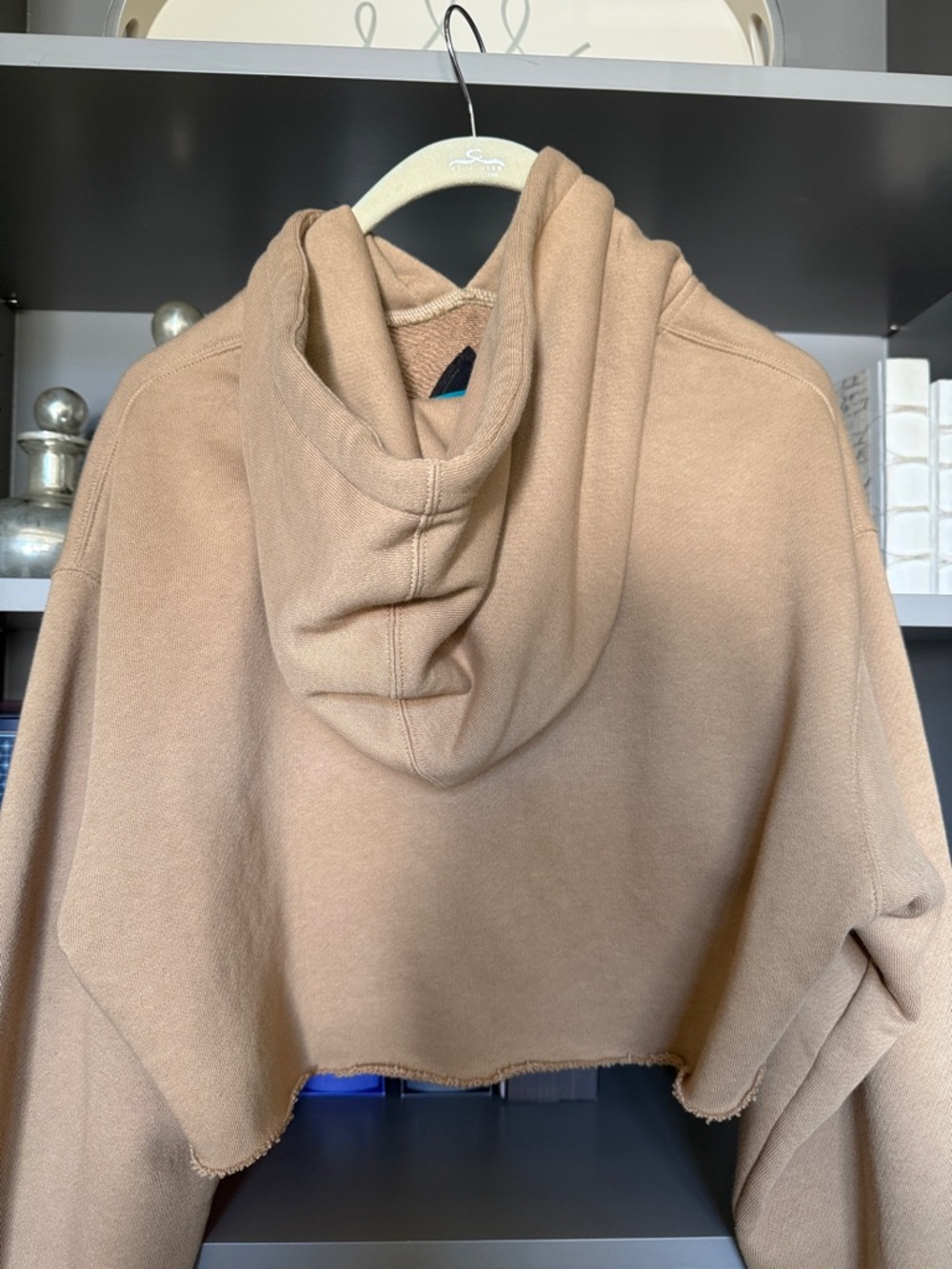 Gucci x Adidas Beige and Black Cropped Hoodie Sweatshirt - Picture 2 of 5